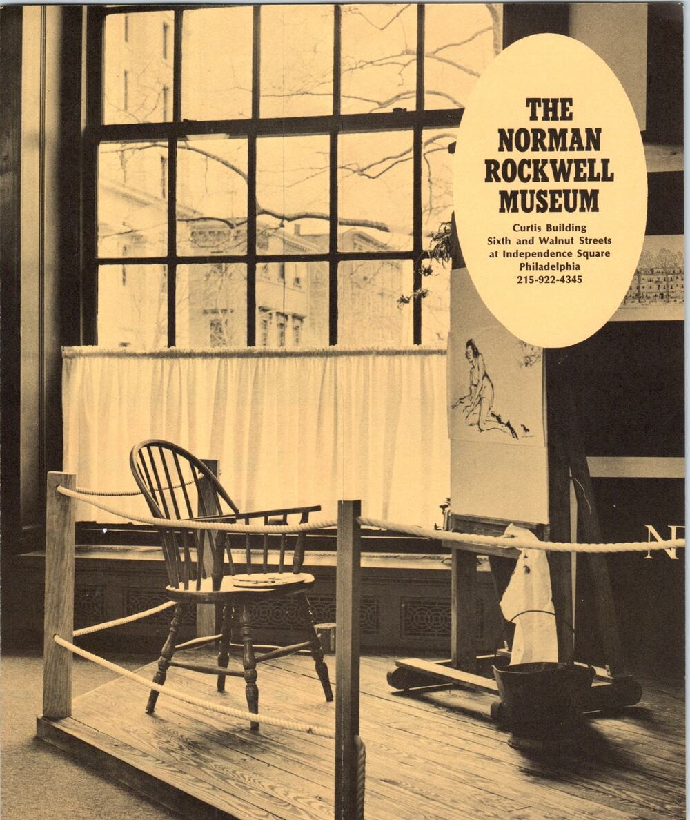 1970s The Norman Rockwell Museum Philadelphia Fold Out Travel Brochure H5-4